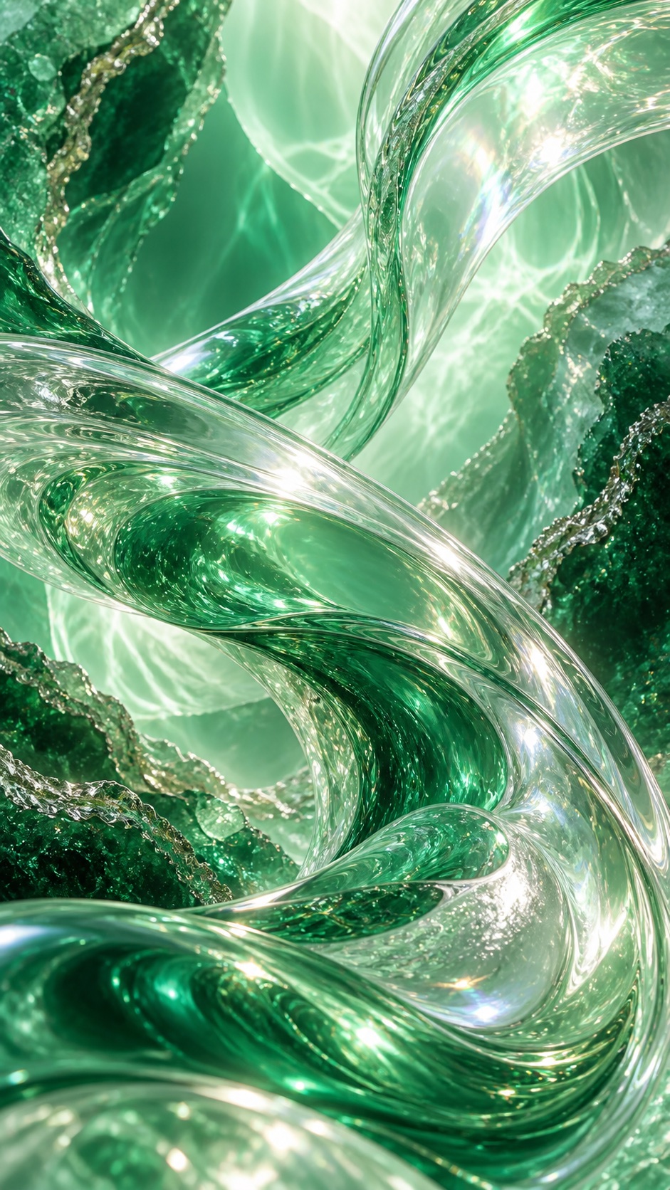 Emerald liquid-glass theme